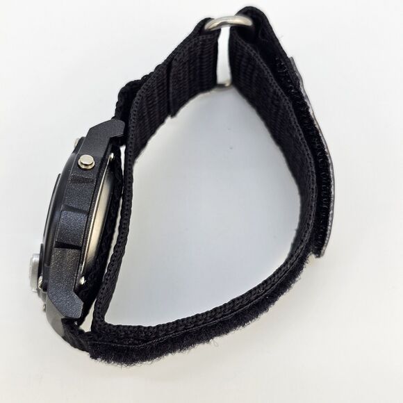 Men's Sport Watch 40MM Gray Case Black Nylon Band Strap New Battery - Picture 10 of 12